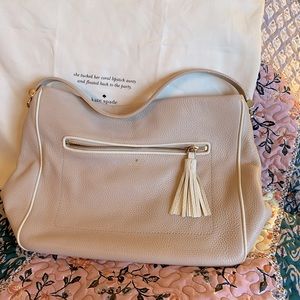 Pre-Loved Kate Spade in Blush & White Shoulder Bag